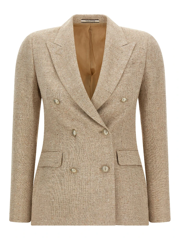 Beige Cotton Blazer