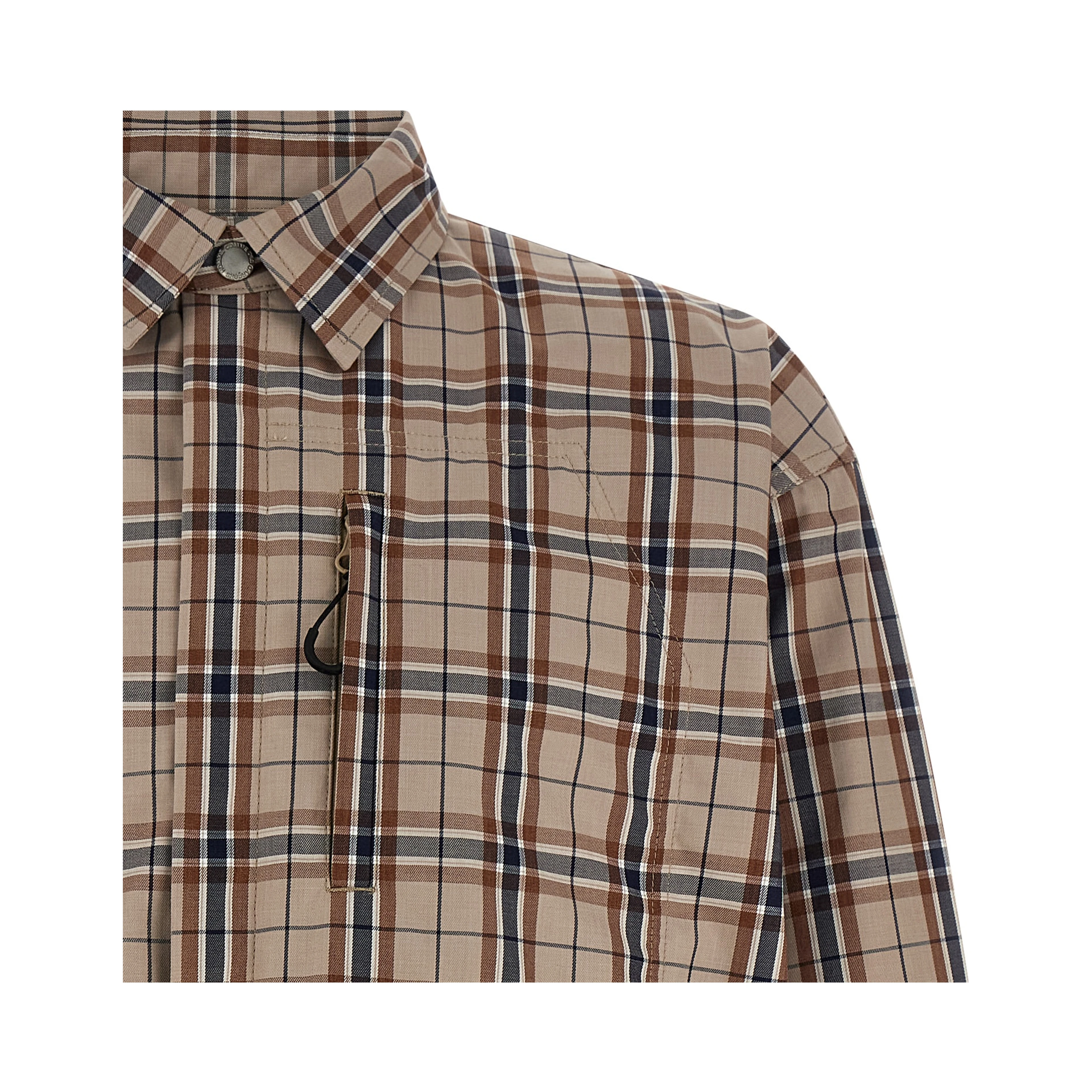 Beige Cotton Full-Length Jacket