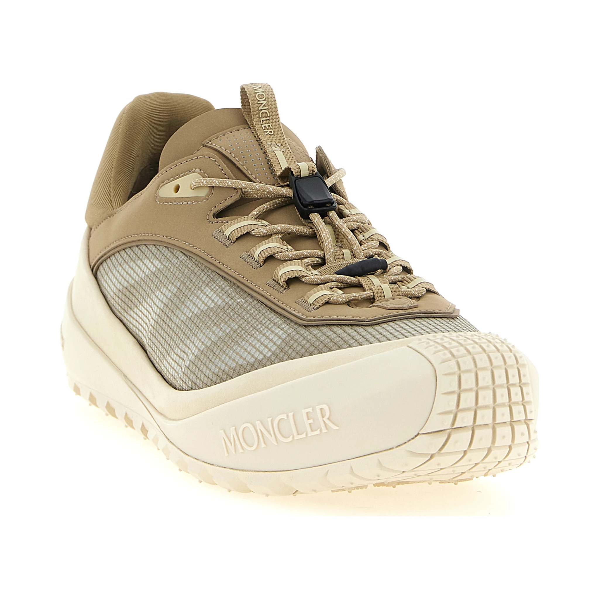 Beige Polyester Athletic Sneakers