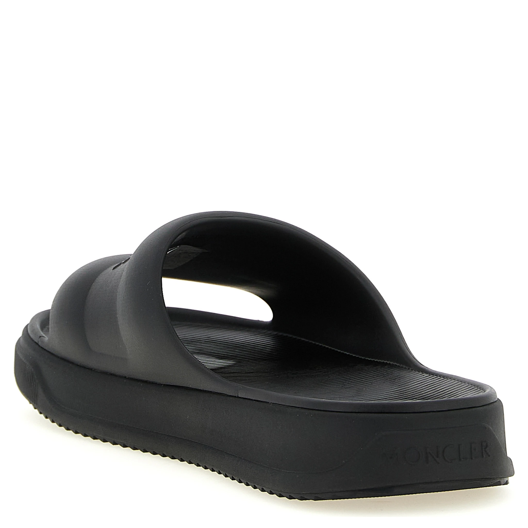 Black Elastane Slides