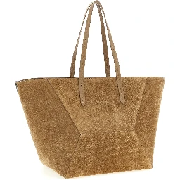 Brown Calfskin Shoulder Bag