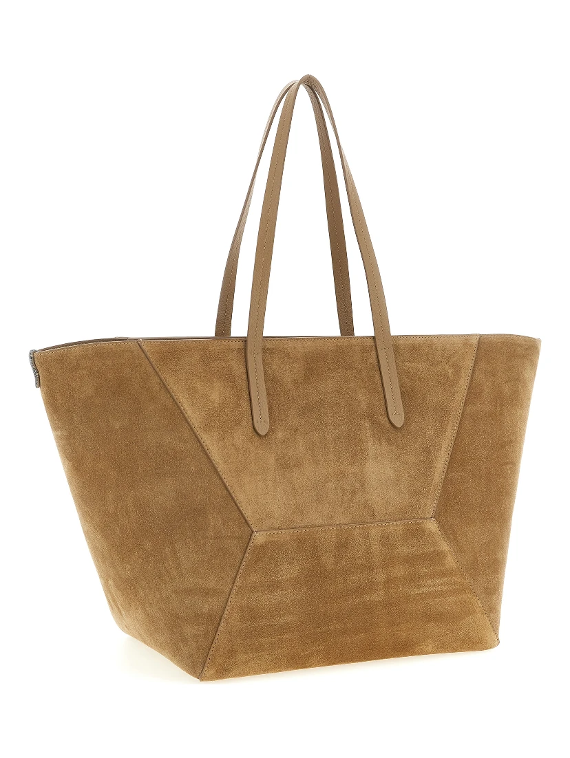 Brown Calfskin Shoulder Bag