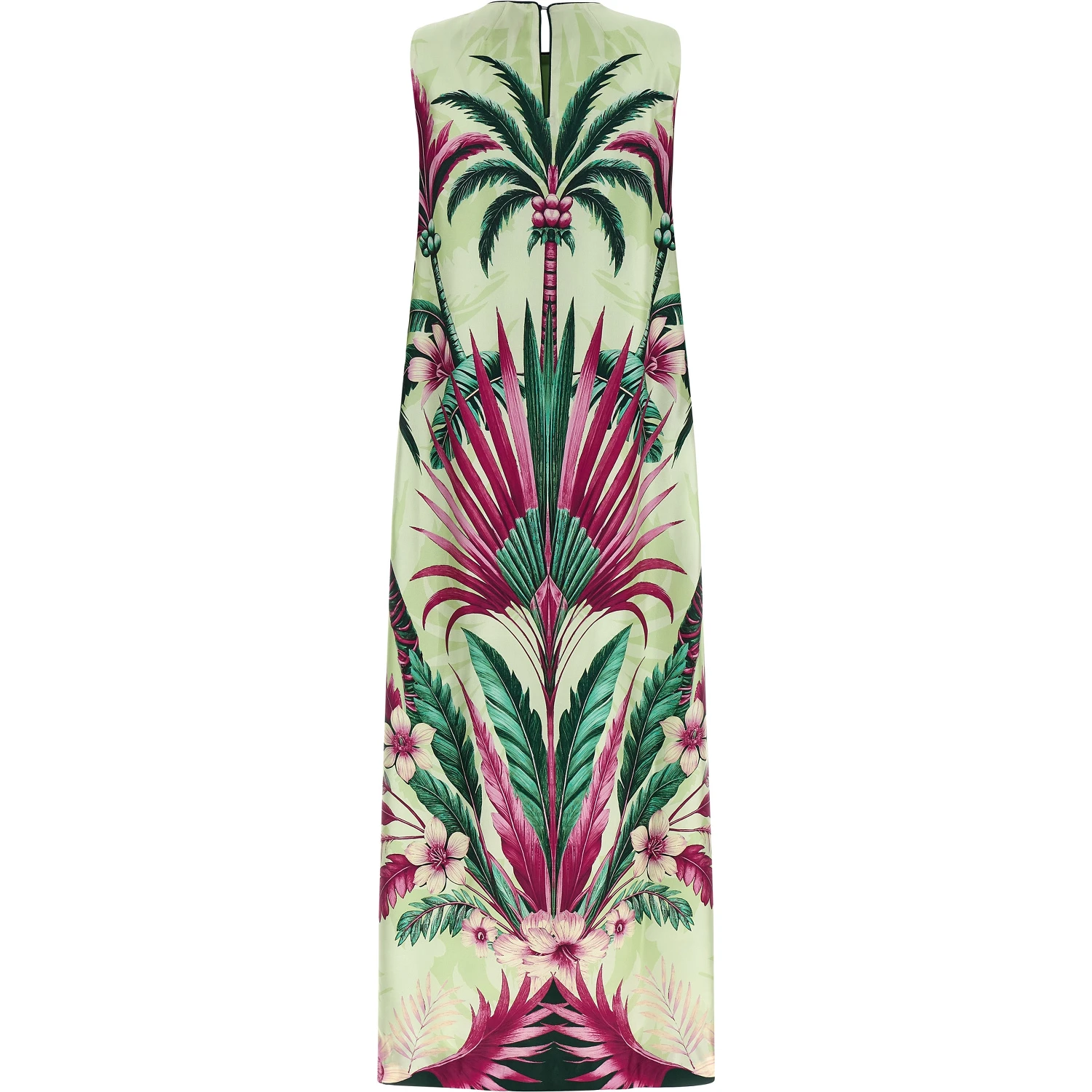 Multicolor Silk Long Dress