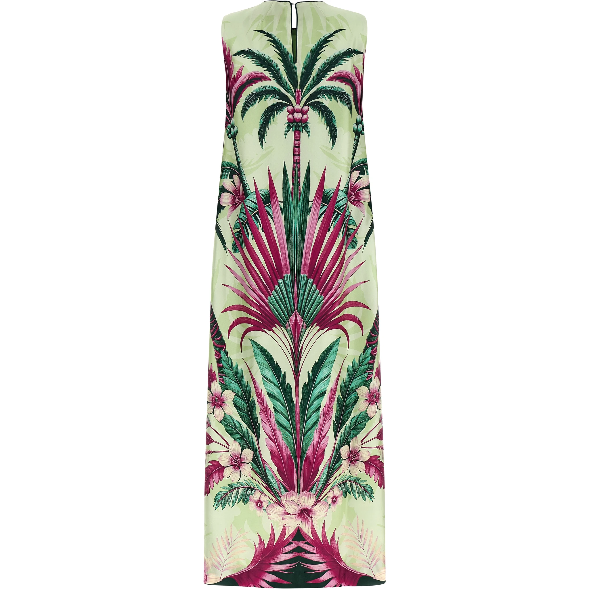Multicolor Silk Long Dress