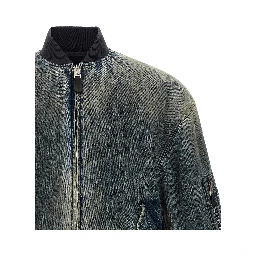 Gray Polyester Bomber