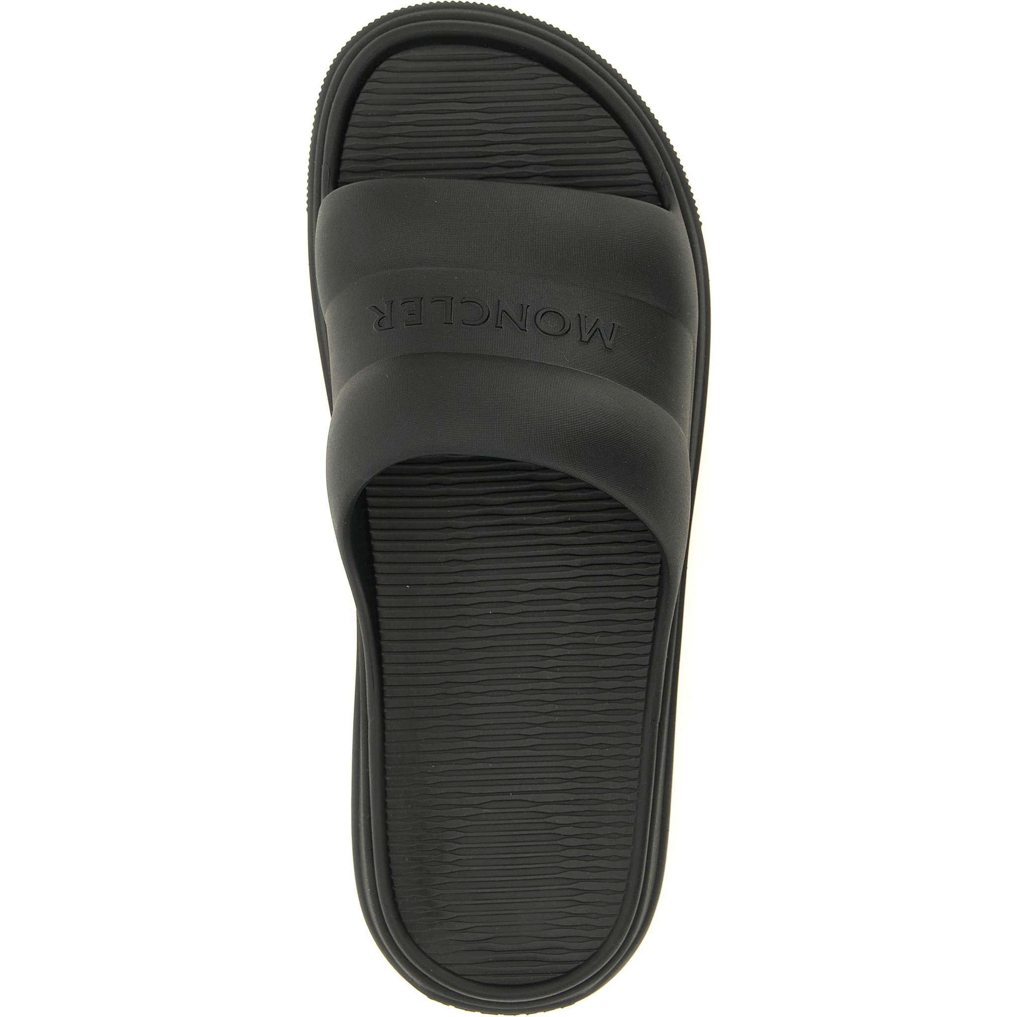 Black Elastane Slides