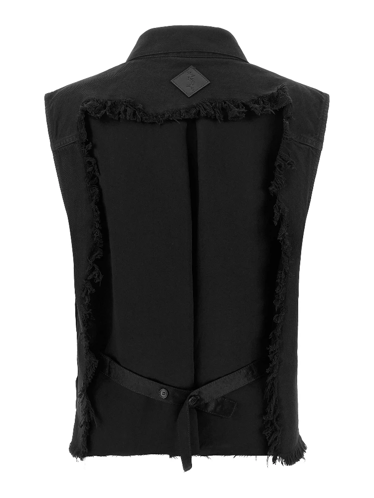 Black Cotton Sleeveless Jacket alternative