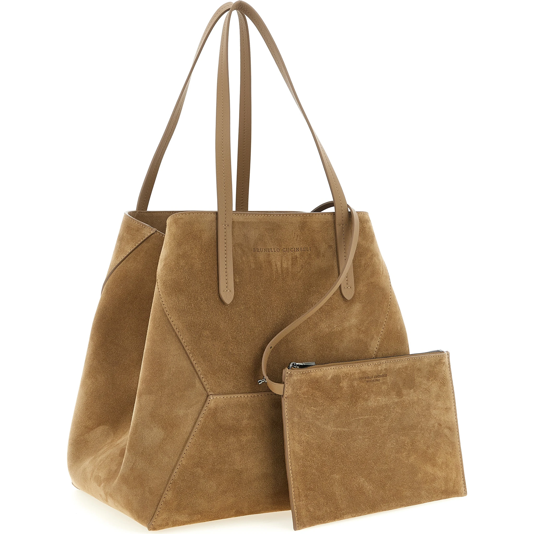 Brown Calfskin Shoulder Bag