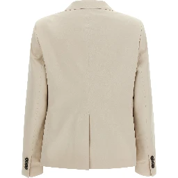 Beige Cotton Blazer