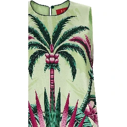Multicolor Silk Long Dress