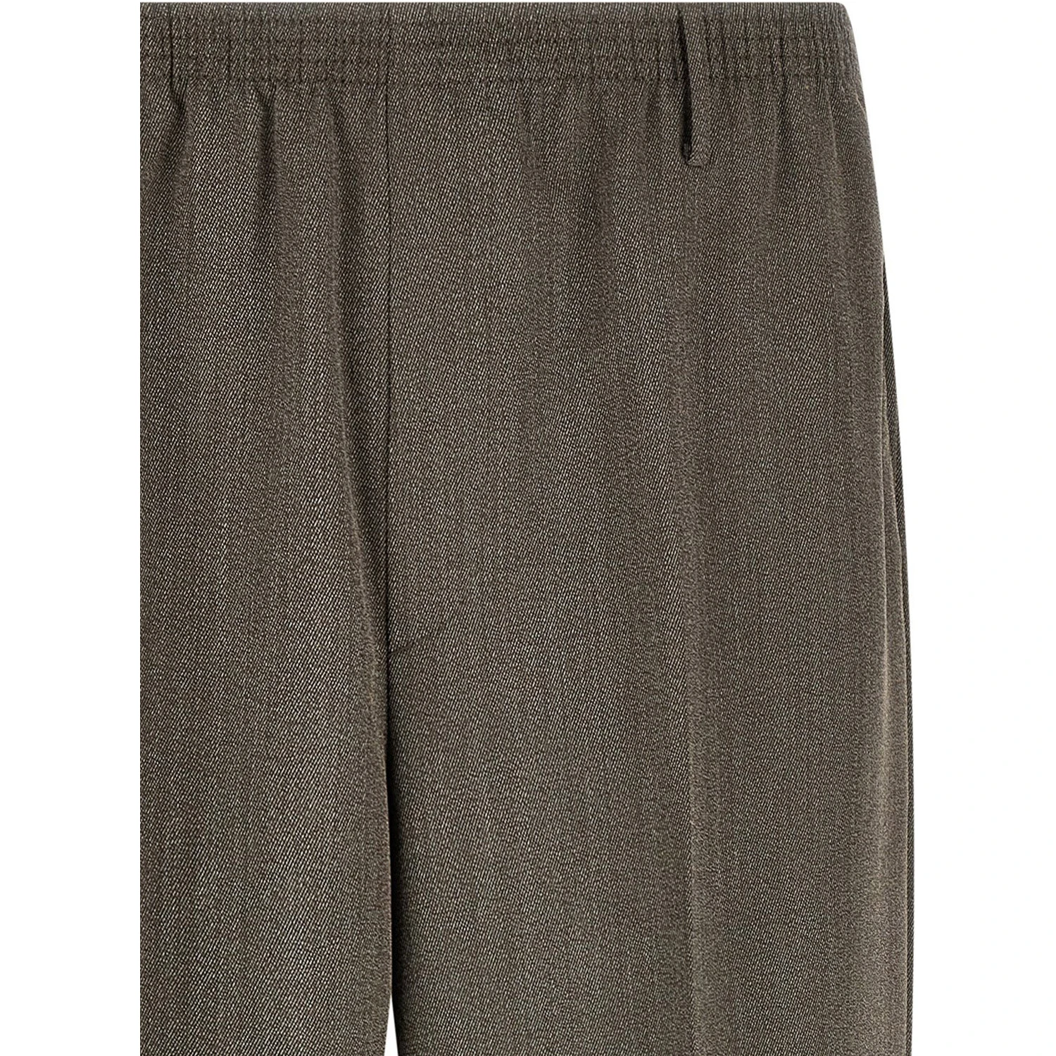 Brown Virgin Wool Casual Pants