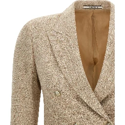 Beige Cotton Blazer