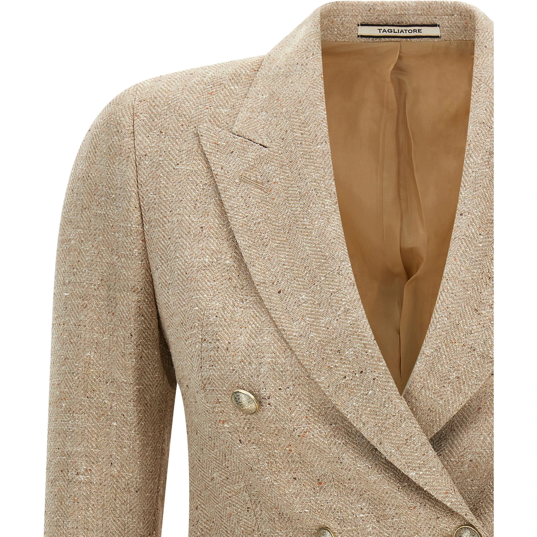 Beige Cotton Blazer