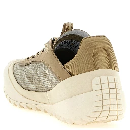 Beige Polyester Athletic Sneakers
