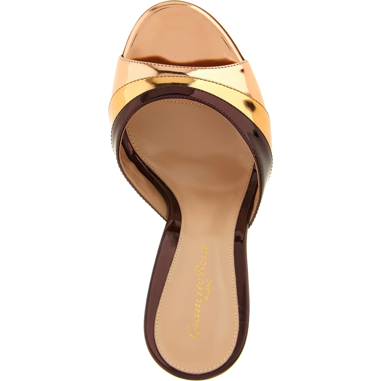 Multicolor Calfskin Stiletto Heel Sandals