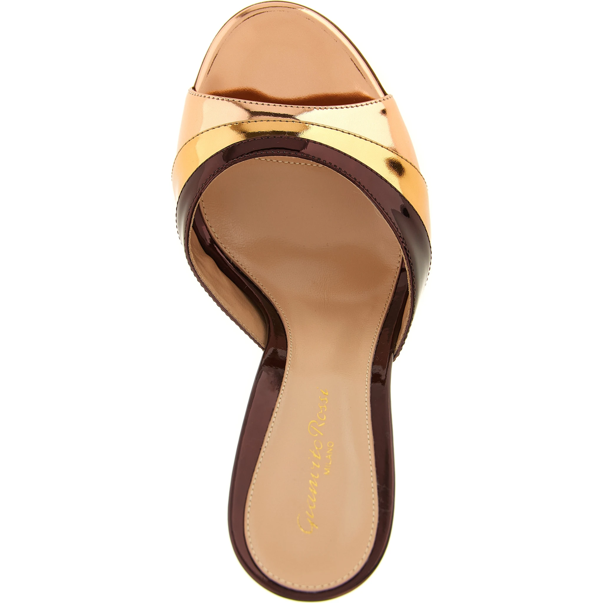 Multicolor Calfskin Stiletto Heel Sandals
