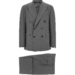 Gray Virgin Wool Two-Piece Suit