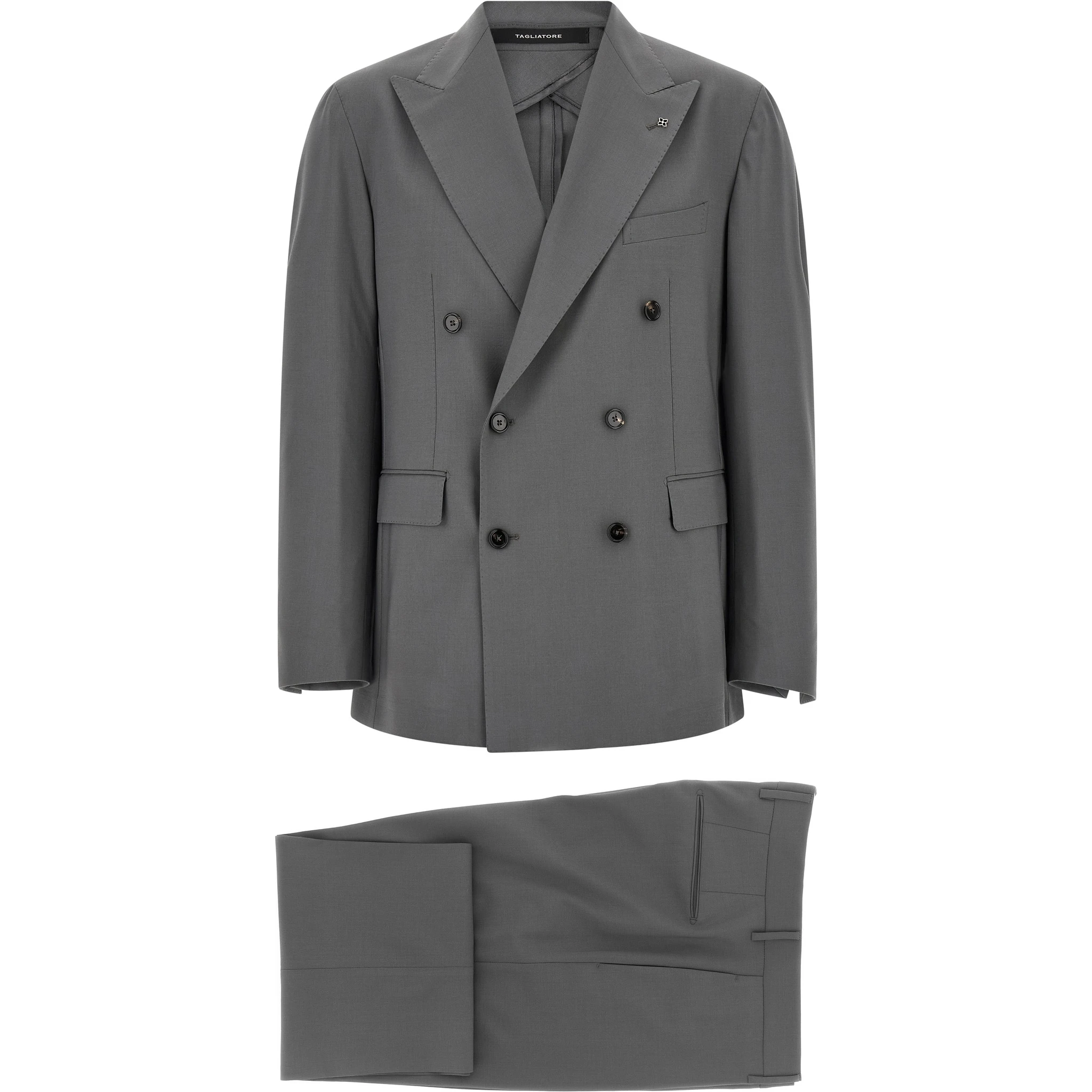 Gray Virgin Wool Two-Piece Suit