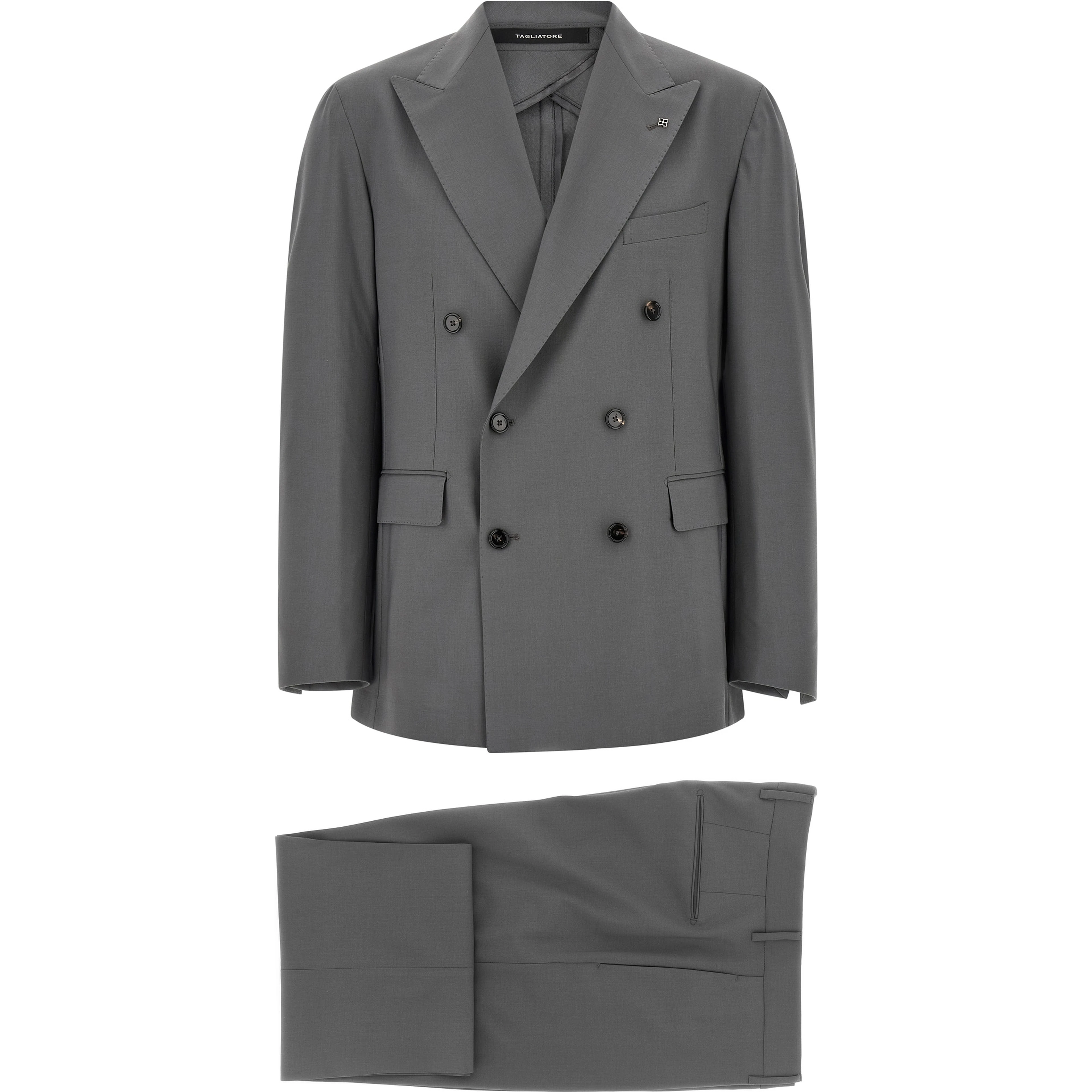 Gray Virgin Wool Two-Piece Suit