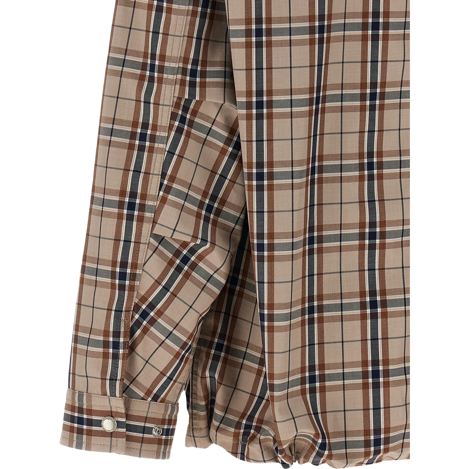 Beige Cotton Full-Length Jacket