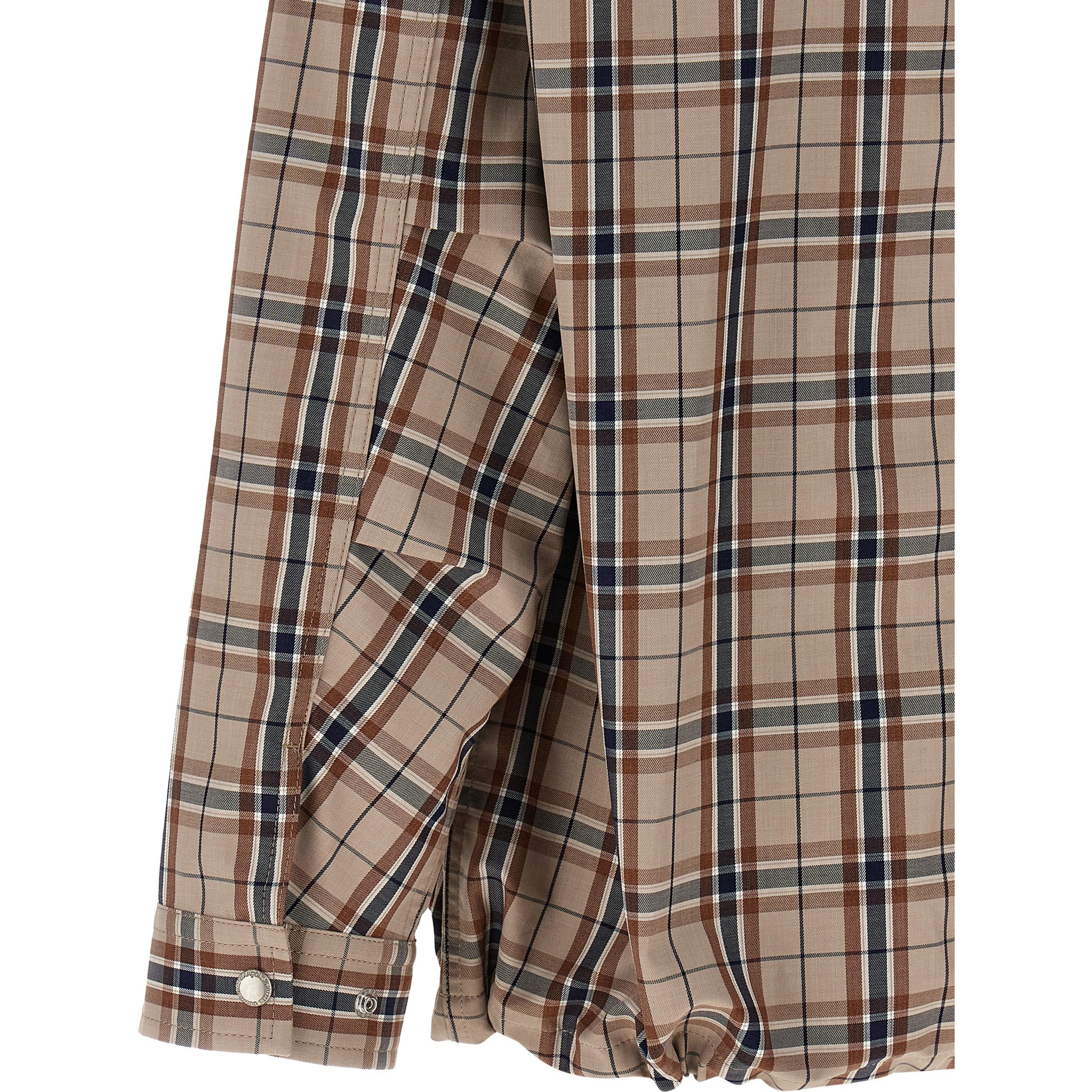 Beige Cotton Full-Length Jacket