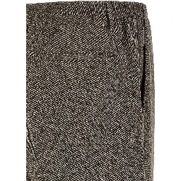 Brown Virgin Wool Casual Pants