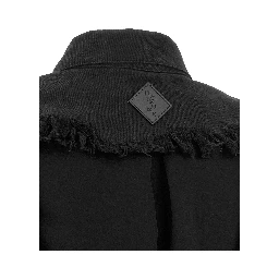 Black Cotton Sleeveless Jacket