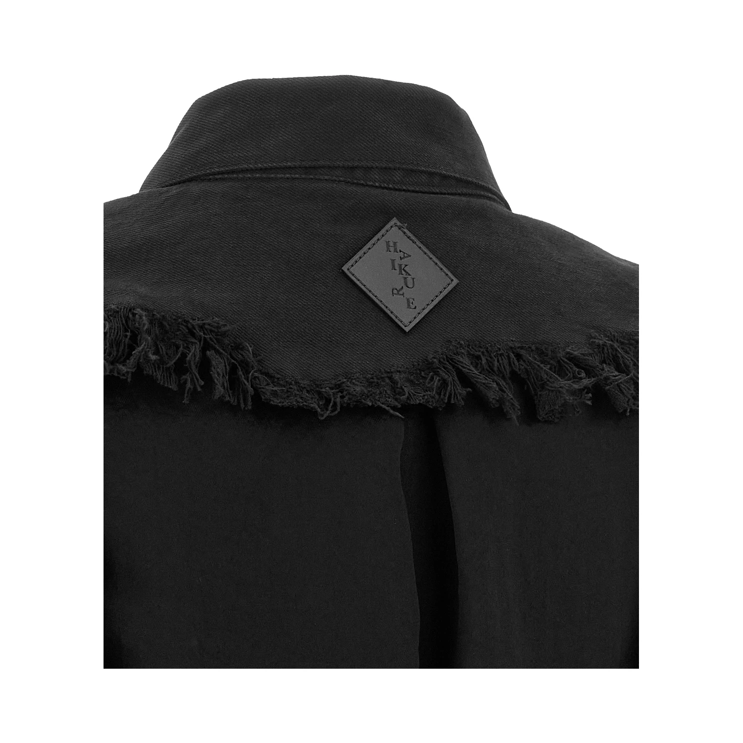 Black Cotton Sleeveless Jacket