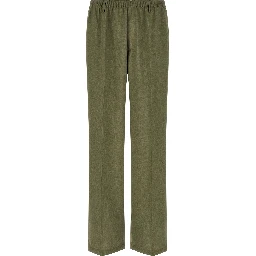 Bicolor Polyester Casual Pants