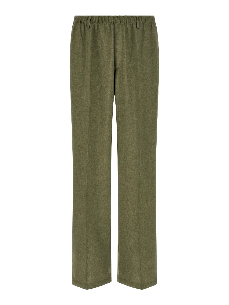 Bicolor Polyester Casual Pants