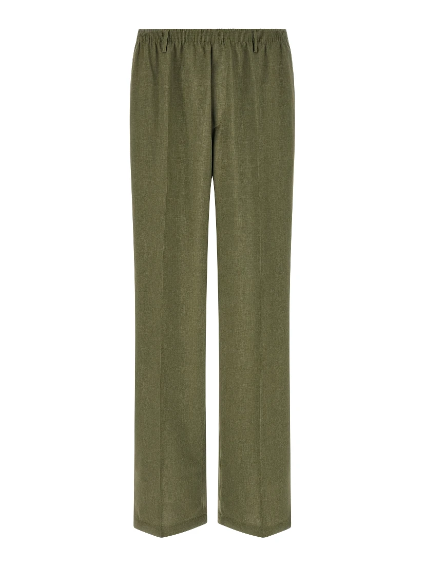Bicolor Polyester Casual Pants
