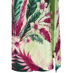 Multicolor Silk Long Dress