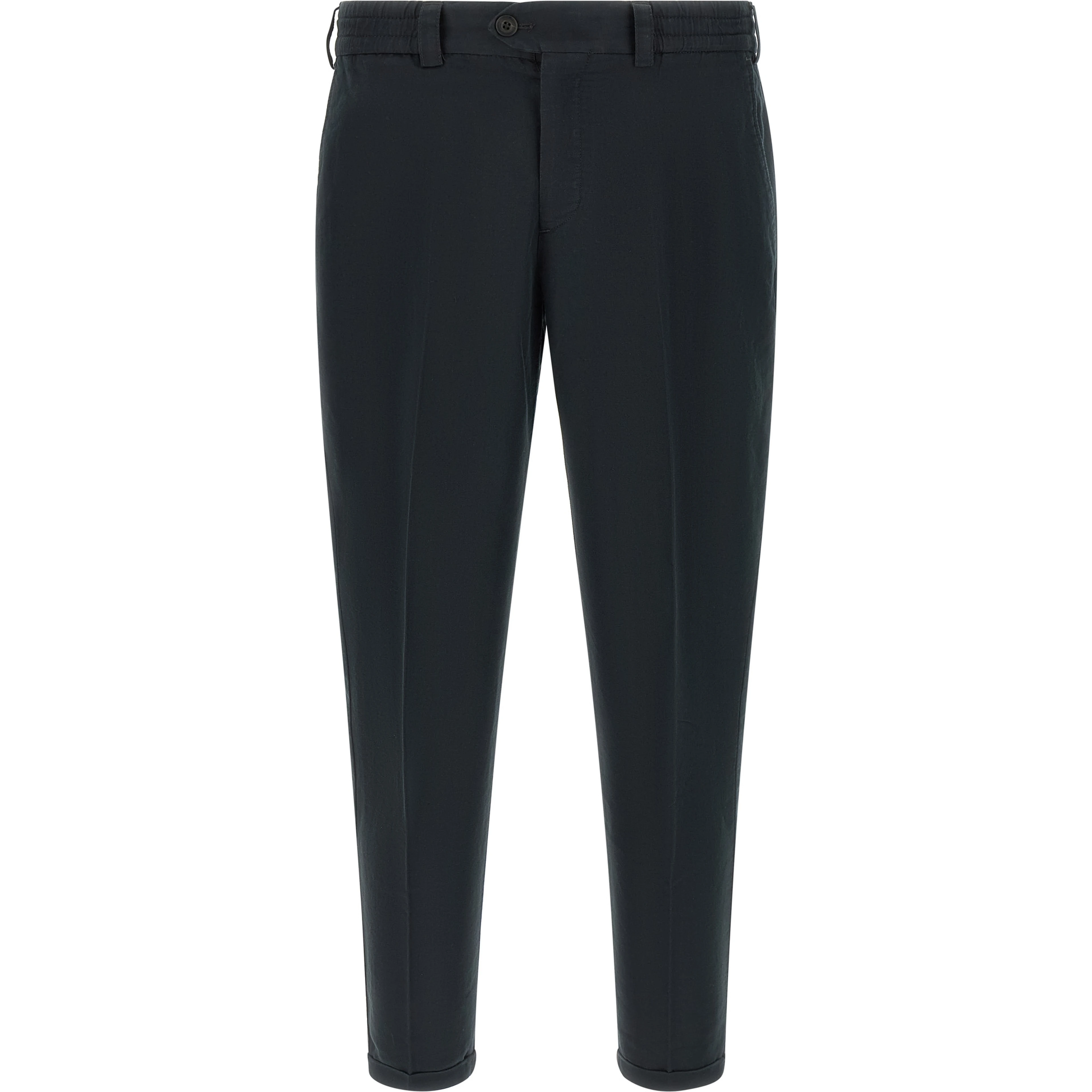 Black Linen Casual Pants