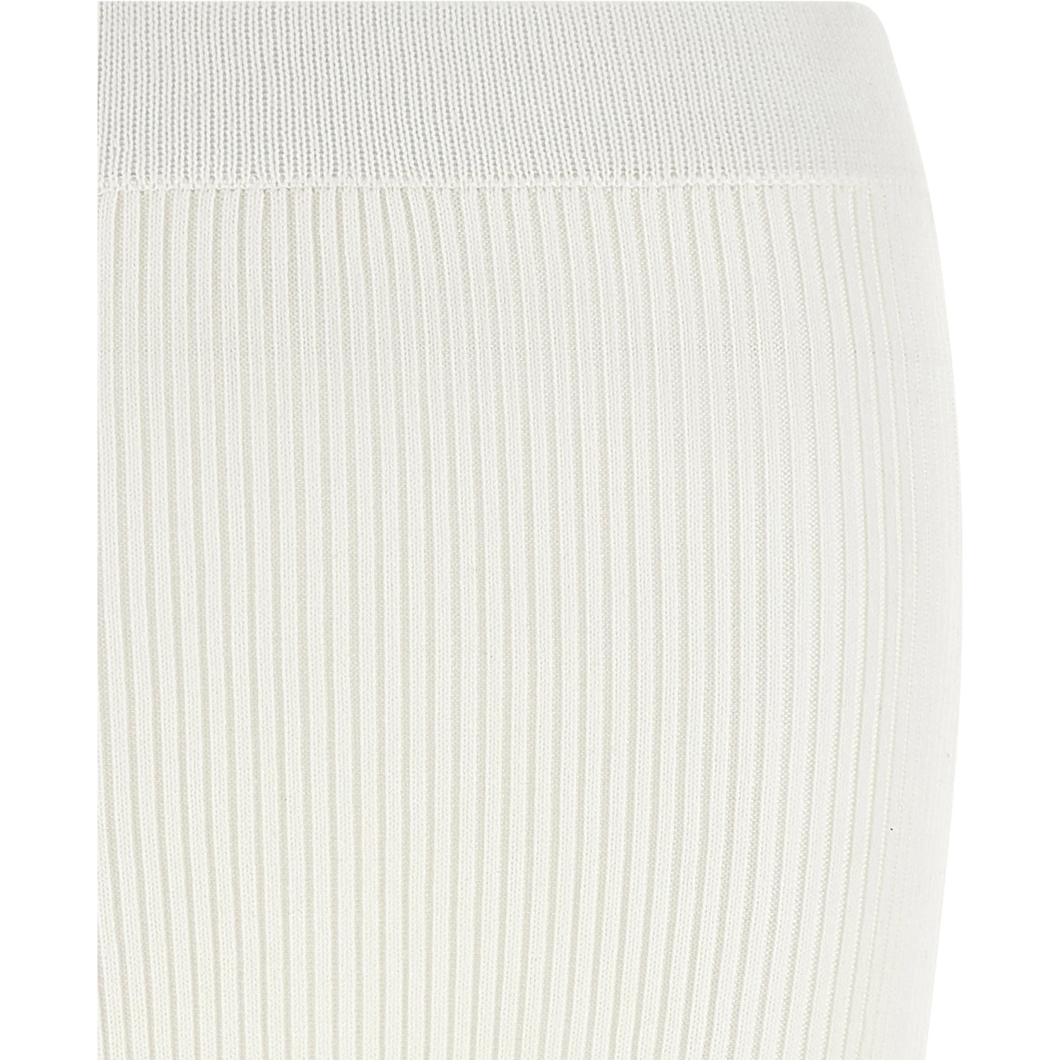 White Organic Cotton Midi Skirt