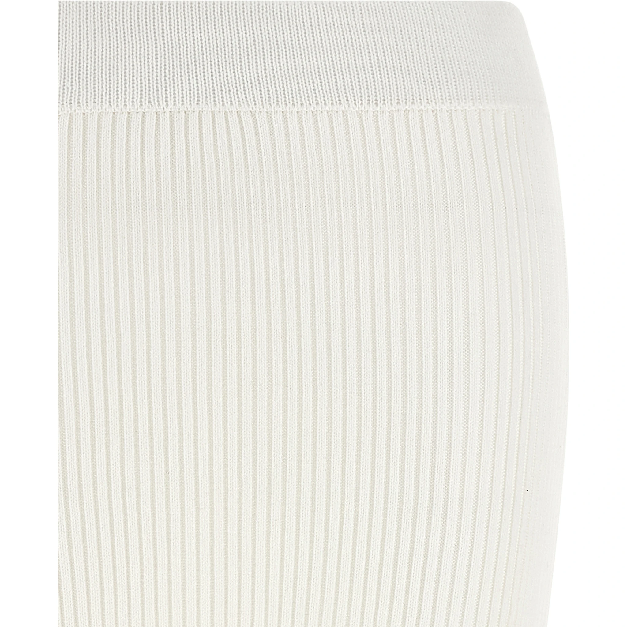 White Organic Cotton Midi Skirt