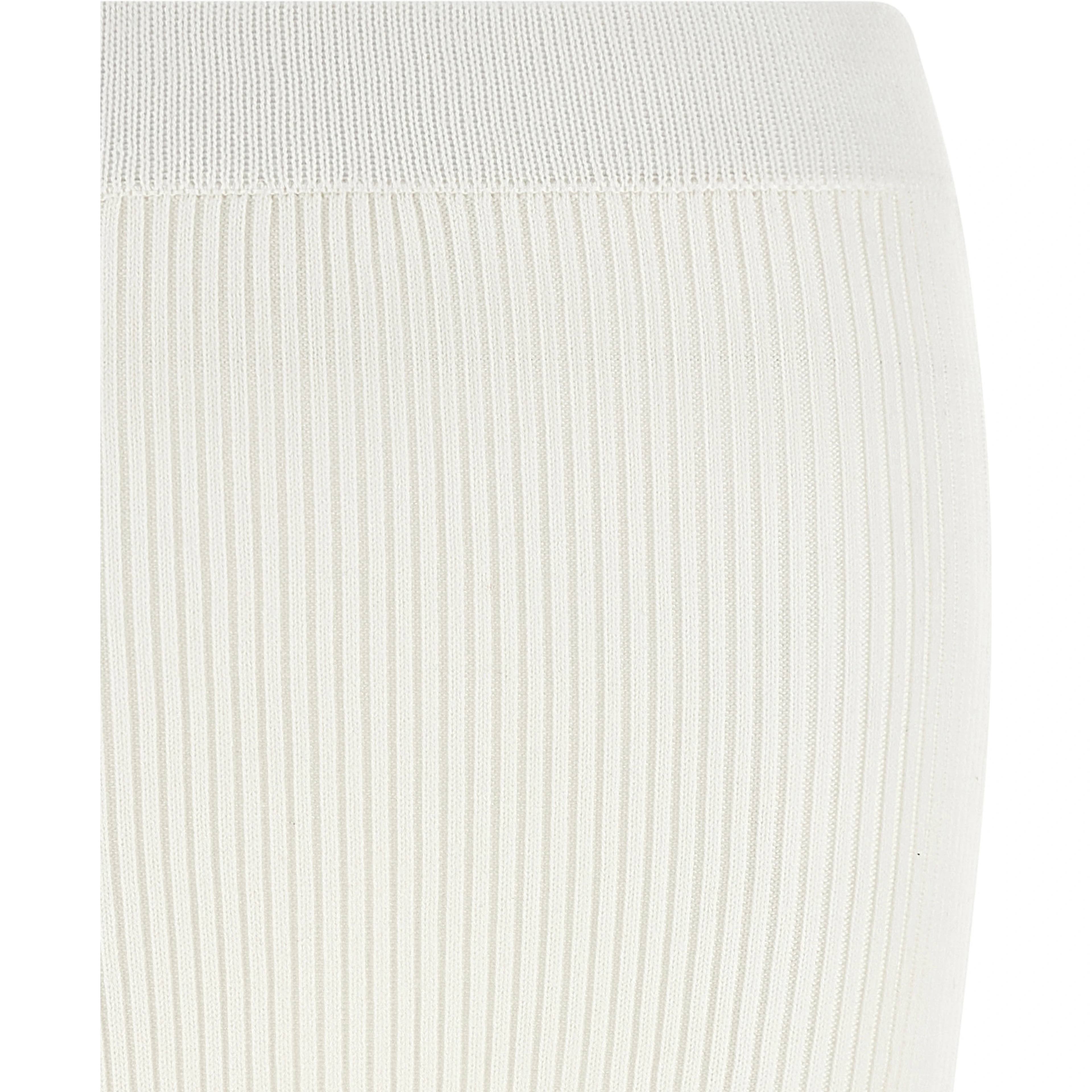 White Organic Cotton Midi Skirt