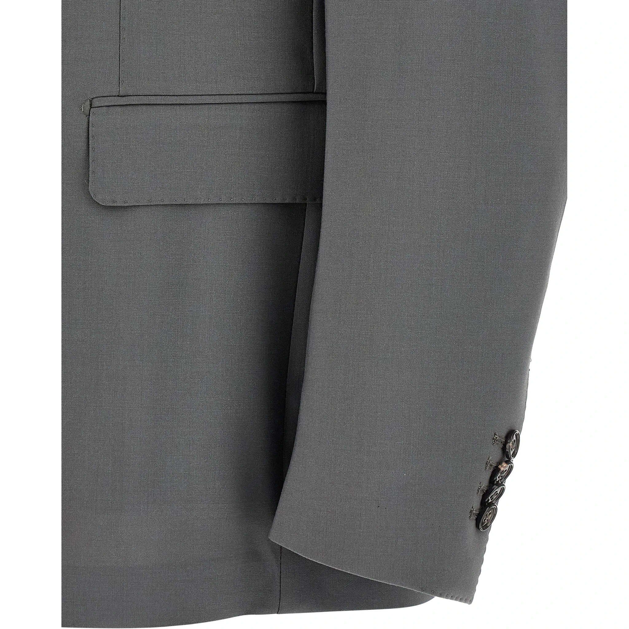 Gray Virgin Wool Two-Piece Suit