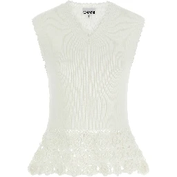 White Organic Cotton Sleeveless Jacket