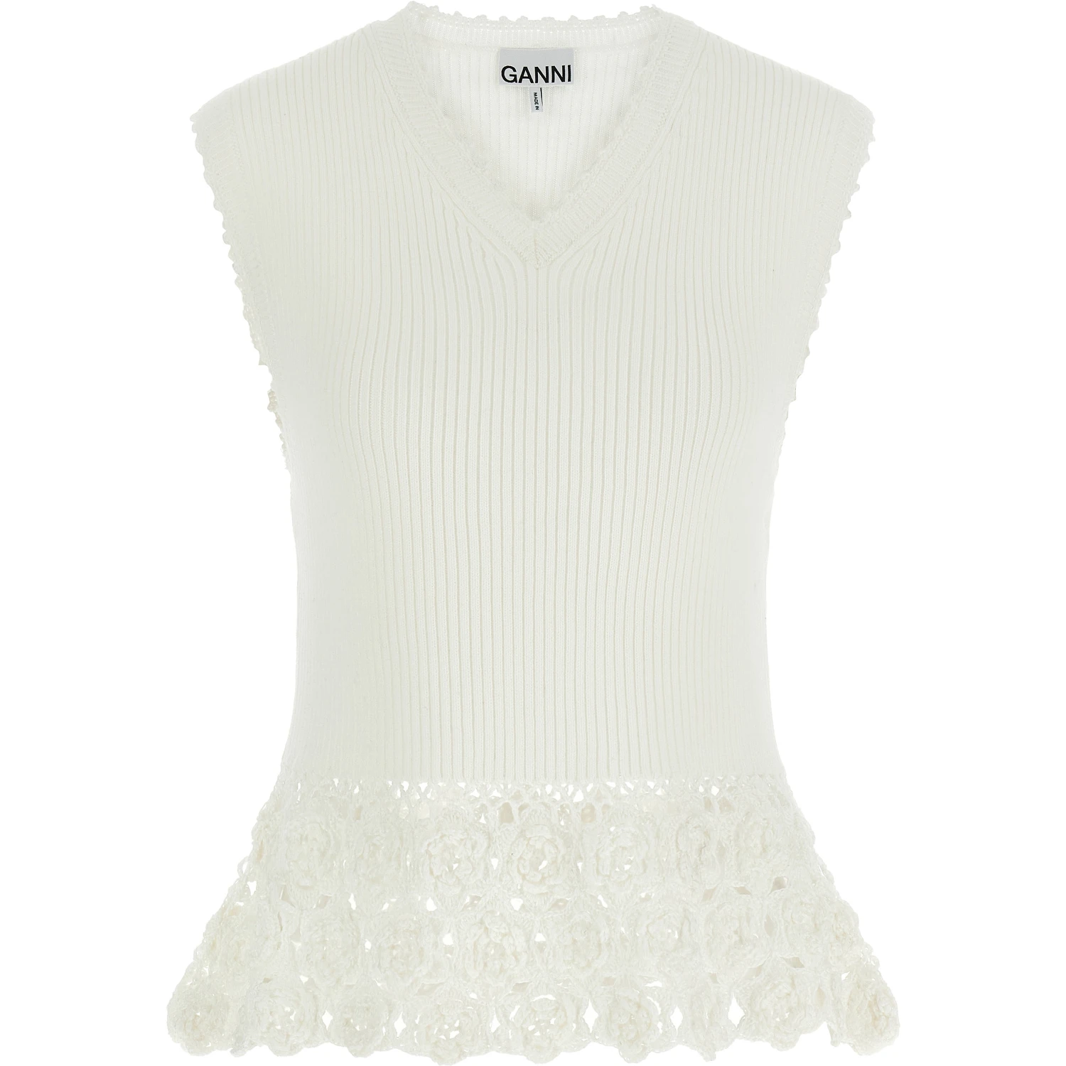 White Organic Cotton Sleeveless Jacket