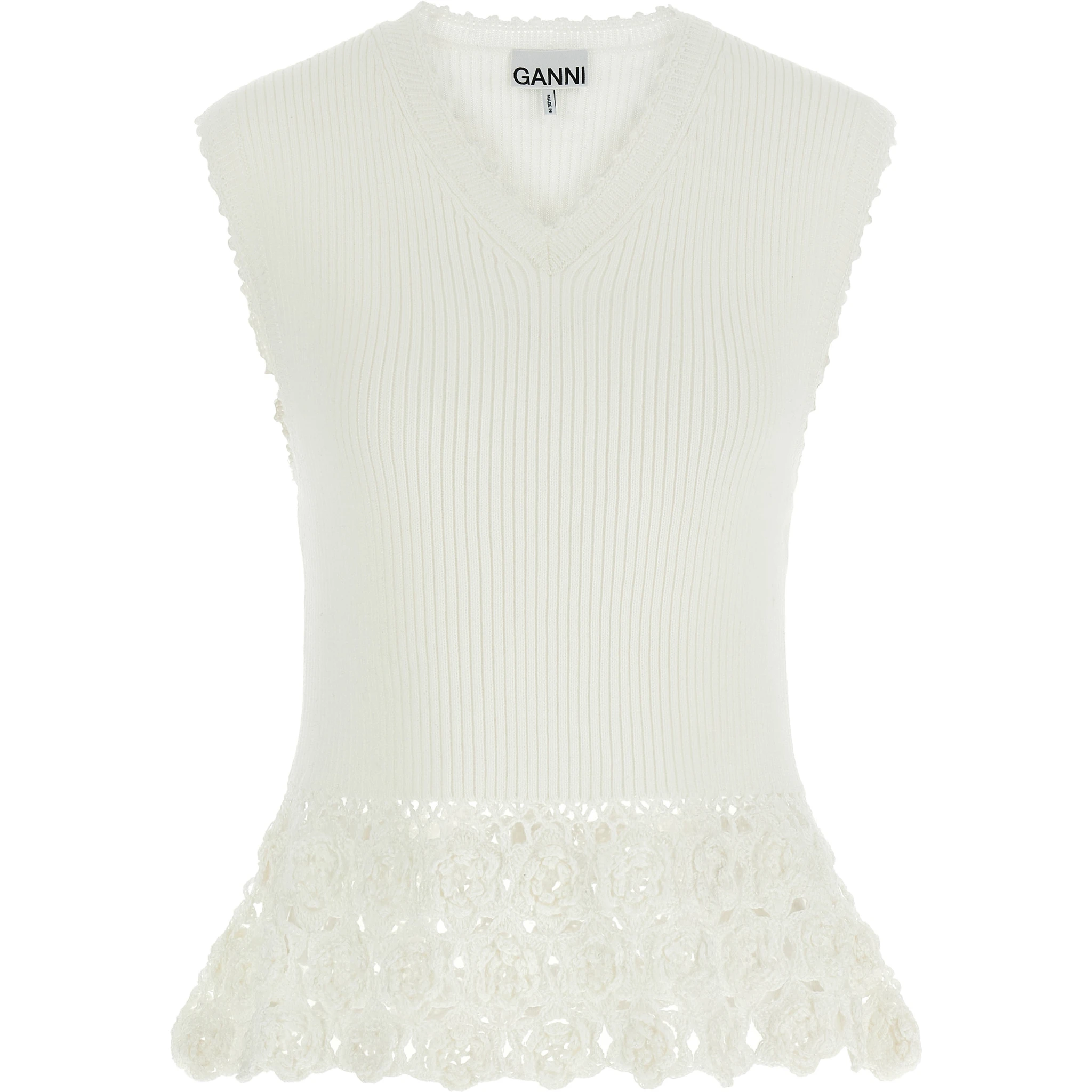 White Organic Cotton Sleeveless Jacket