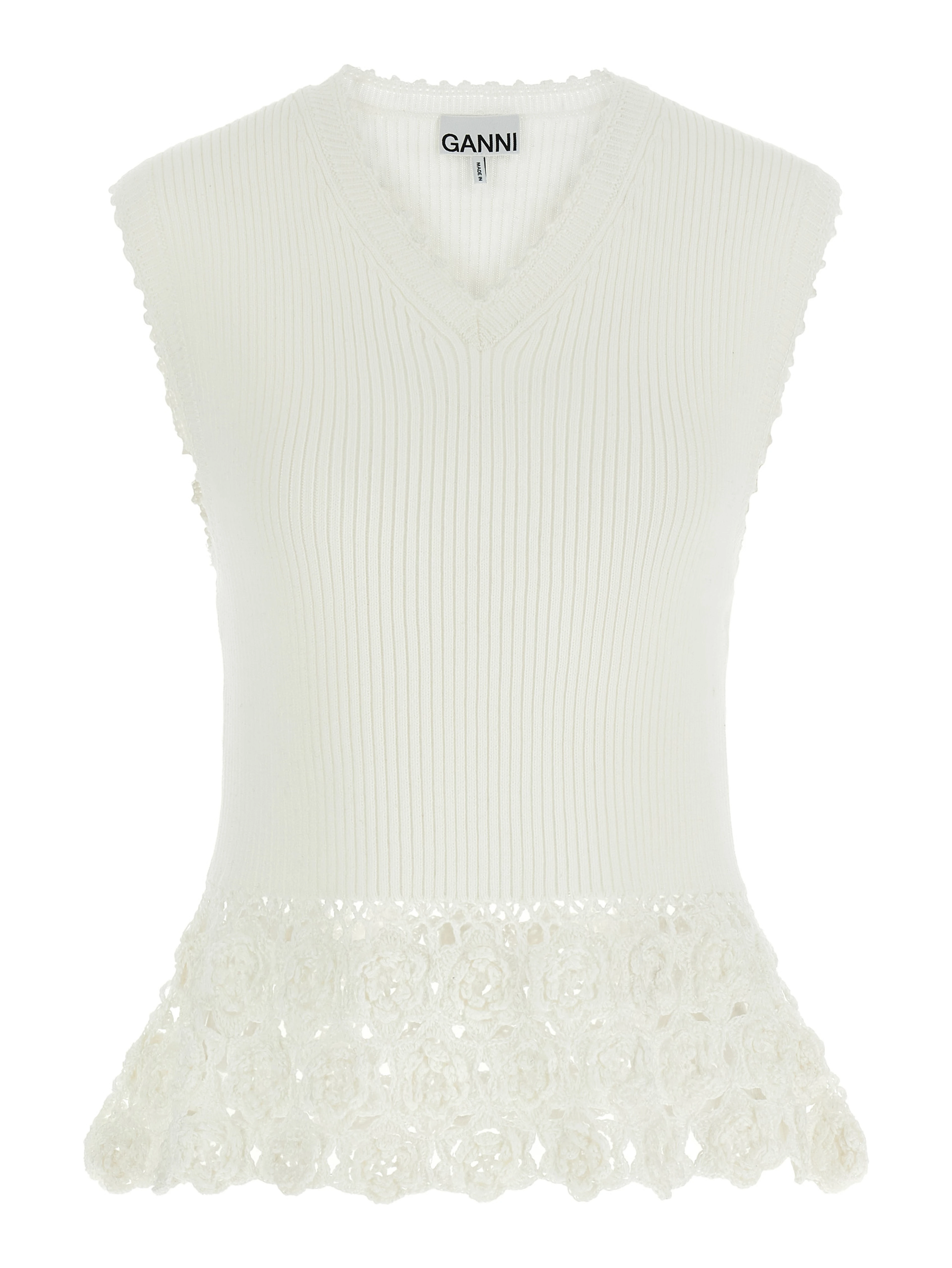 White Organic Cotton Sleeveless Jacket
