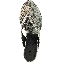 Gray Calfskin Flip-Flop Sandals