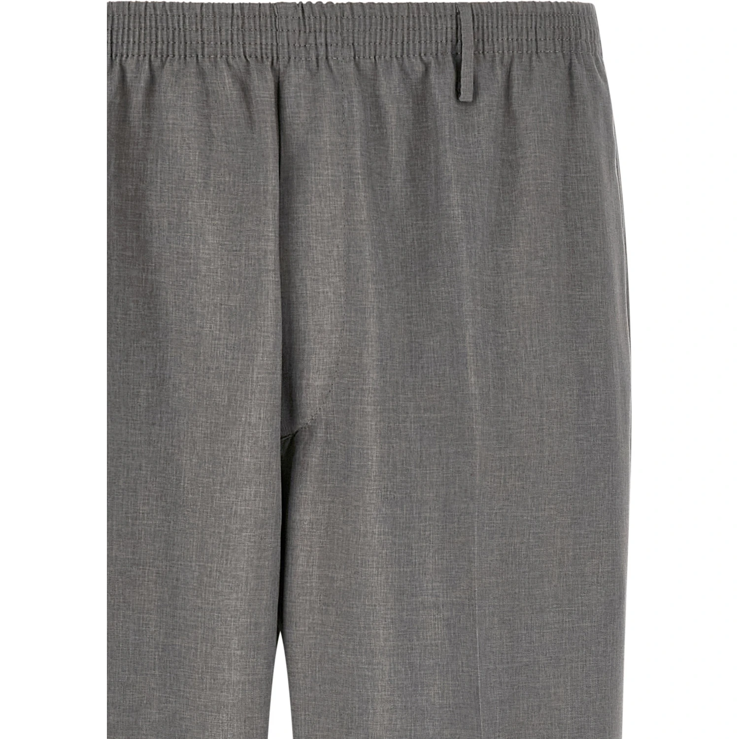 Gray Polyester Casual Pants