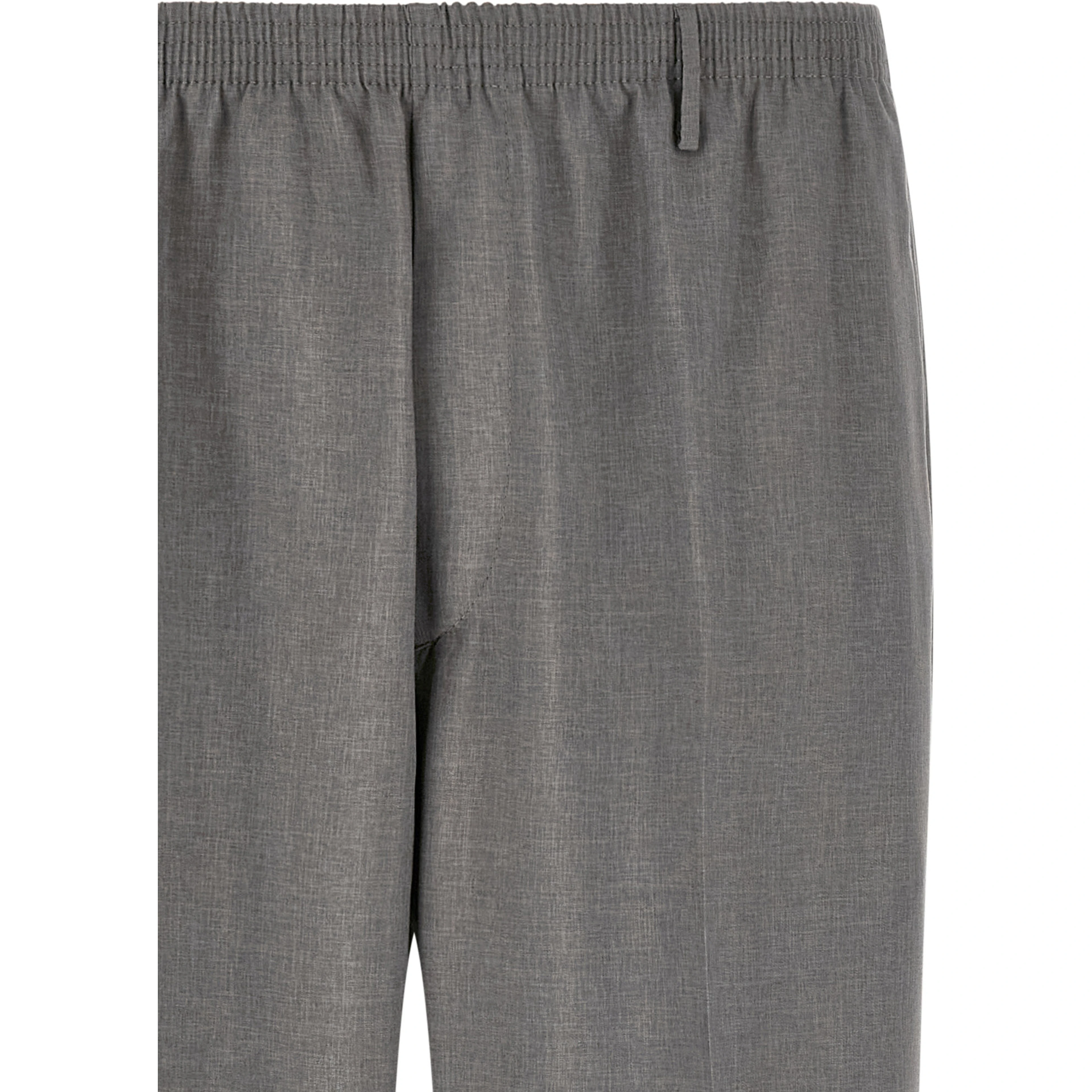 Gray Polyester Casual Pants