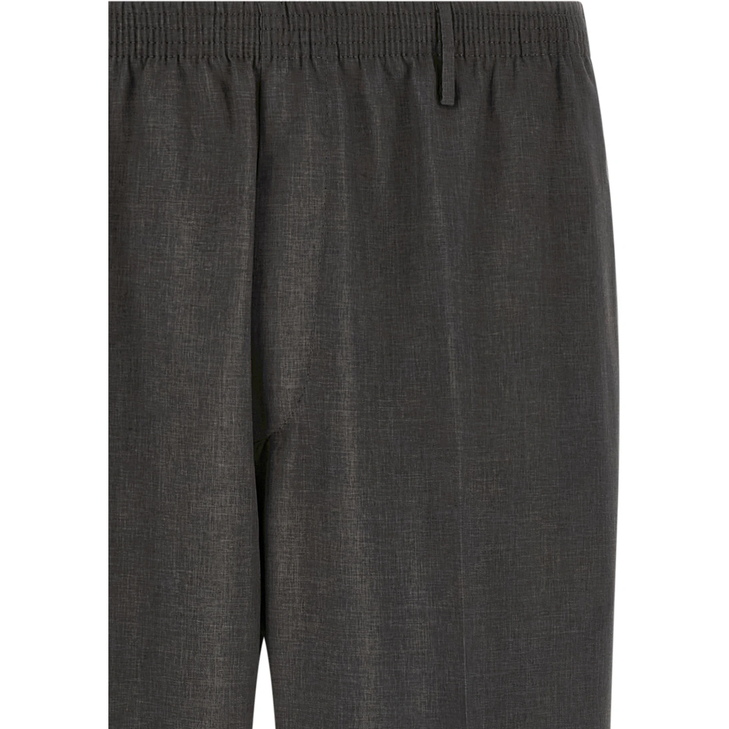 Gray Polyester Casual Pants