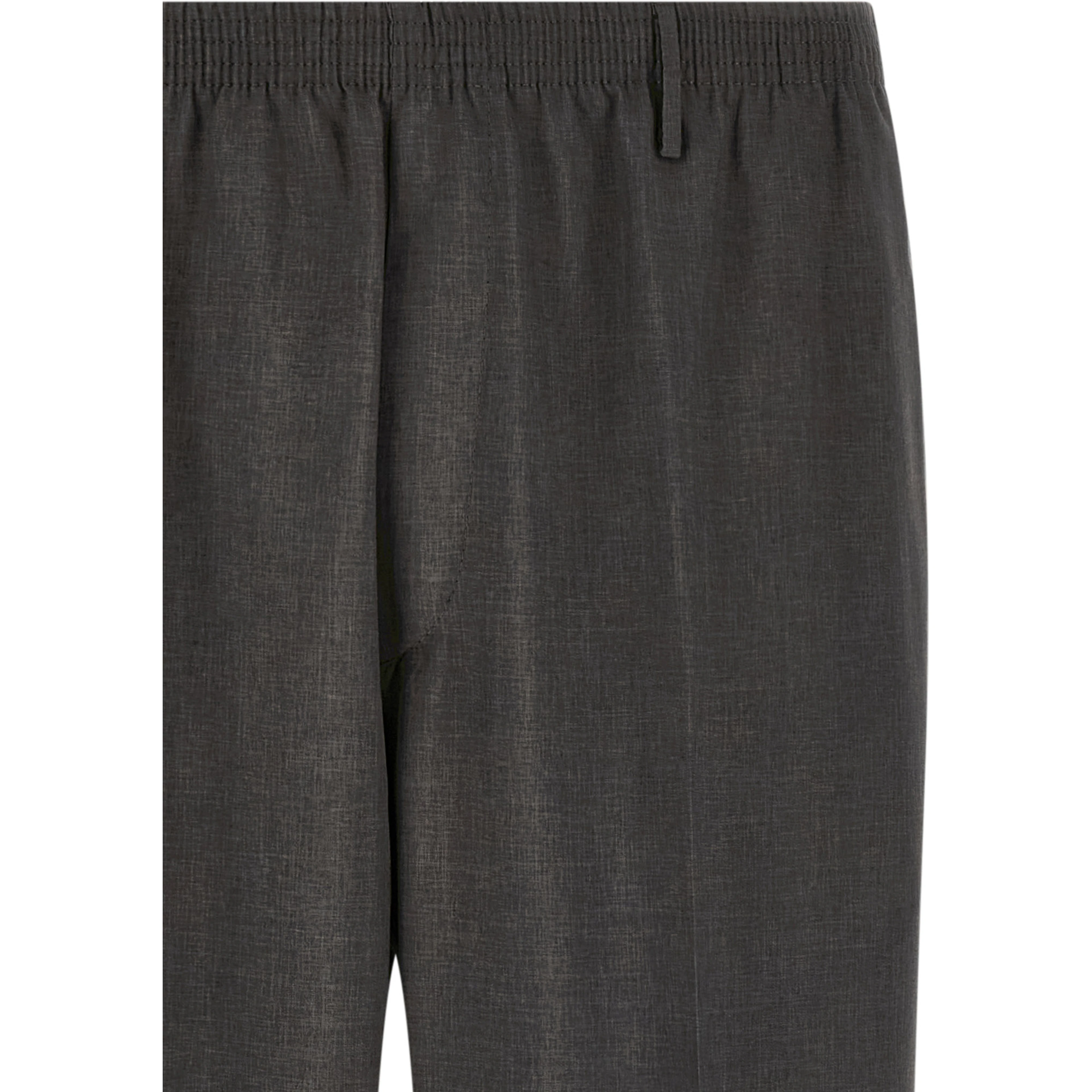 Gray Polyester Casual Pants