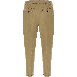 Beige Linen Casual Pants