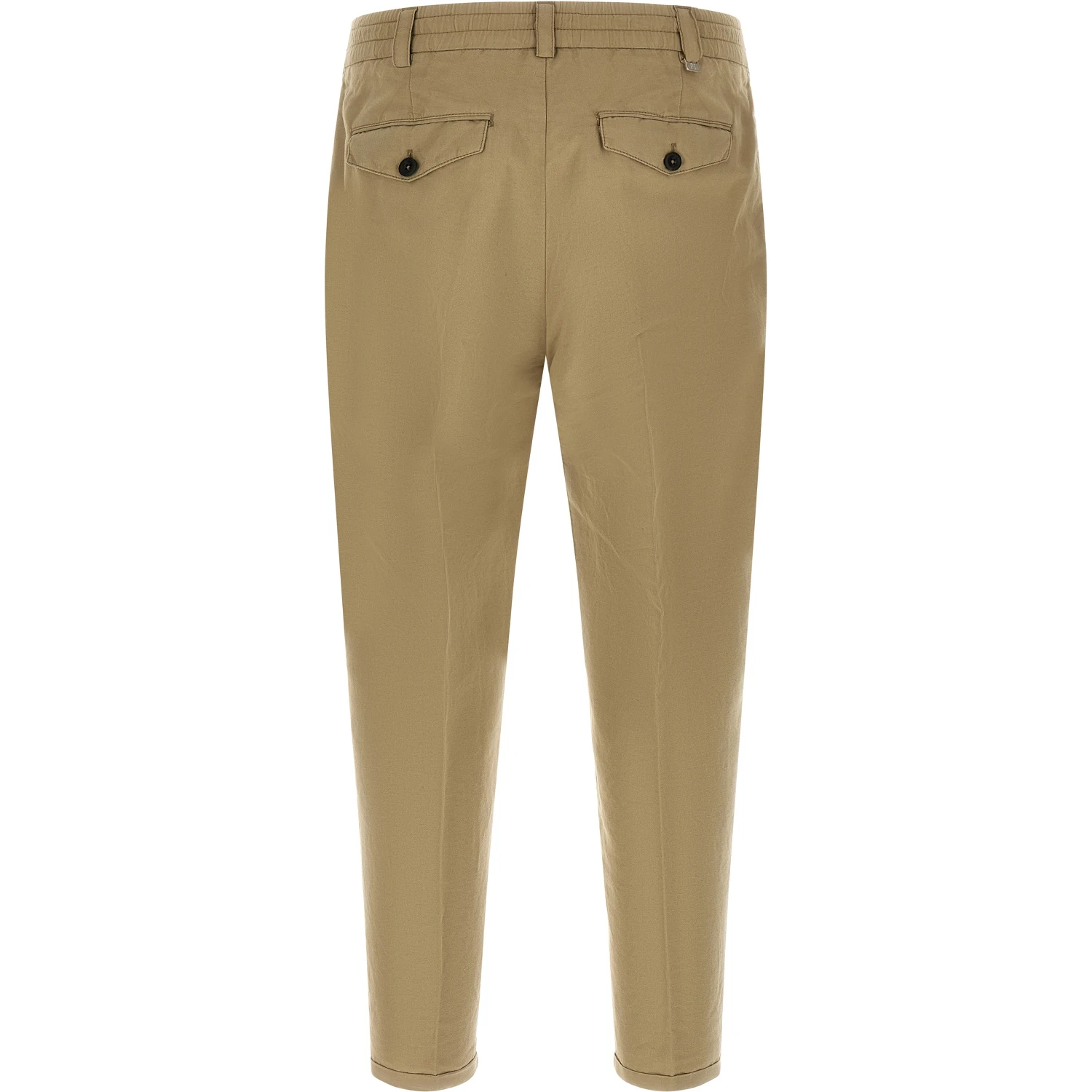 Beige Linen Casual Pants