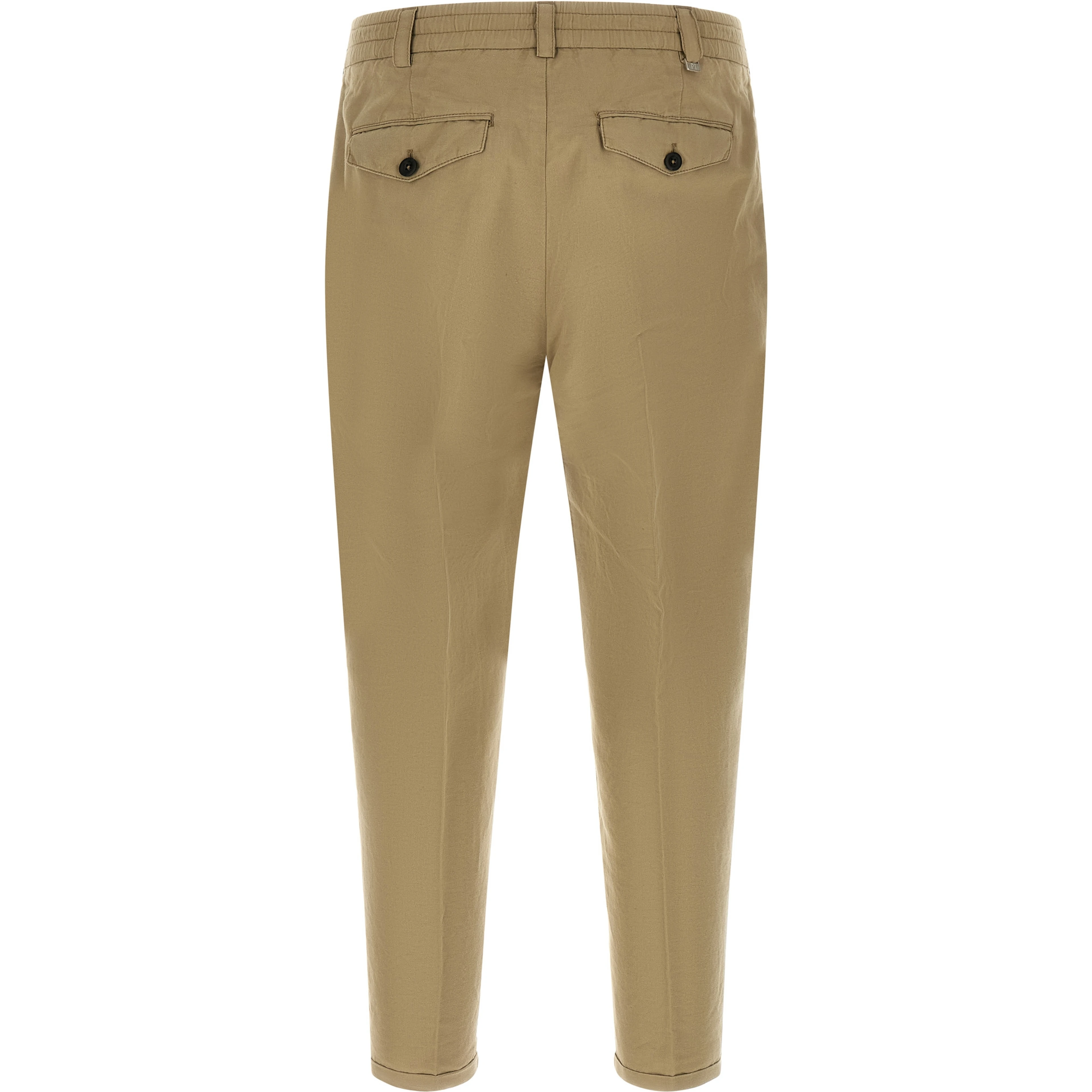 Beige Linen Casual Pants
