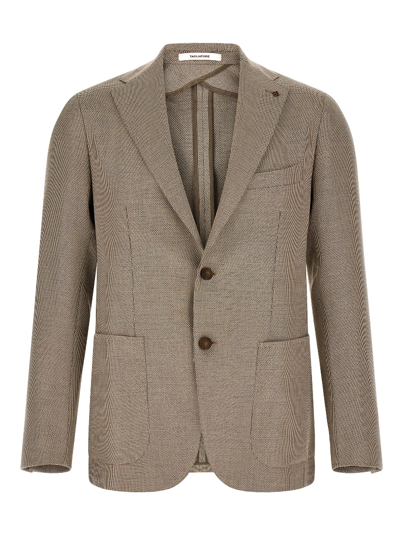 Brown Cotton Blazer